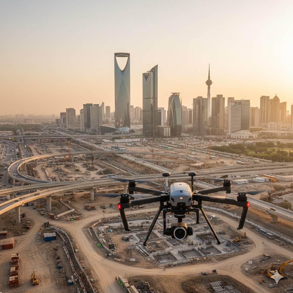 الرفع المساحي باستخدام الدرون في الرياض